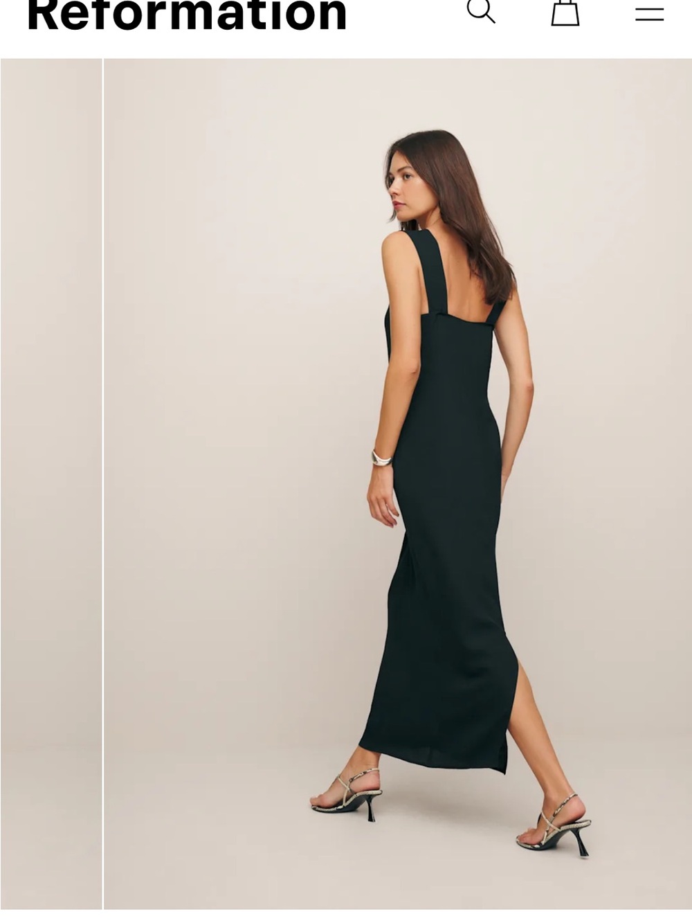 Reformation - Black Vea Dress-BLACK